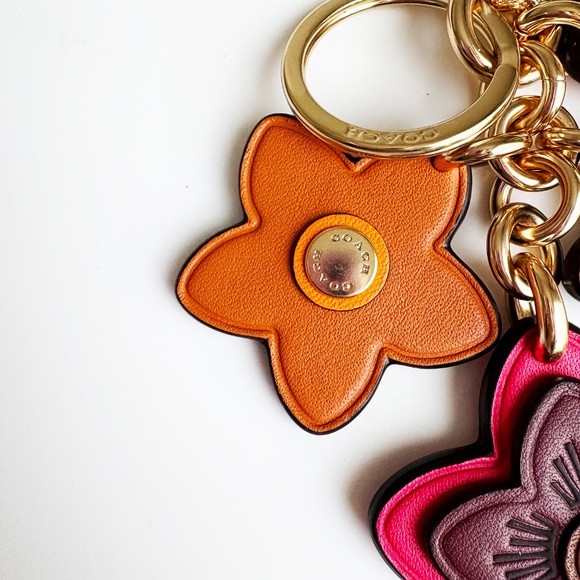 Coach Wildflower Mix Bag Charm Key Ring Multicolor NWT NOS - Picture 6 of 10